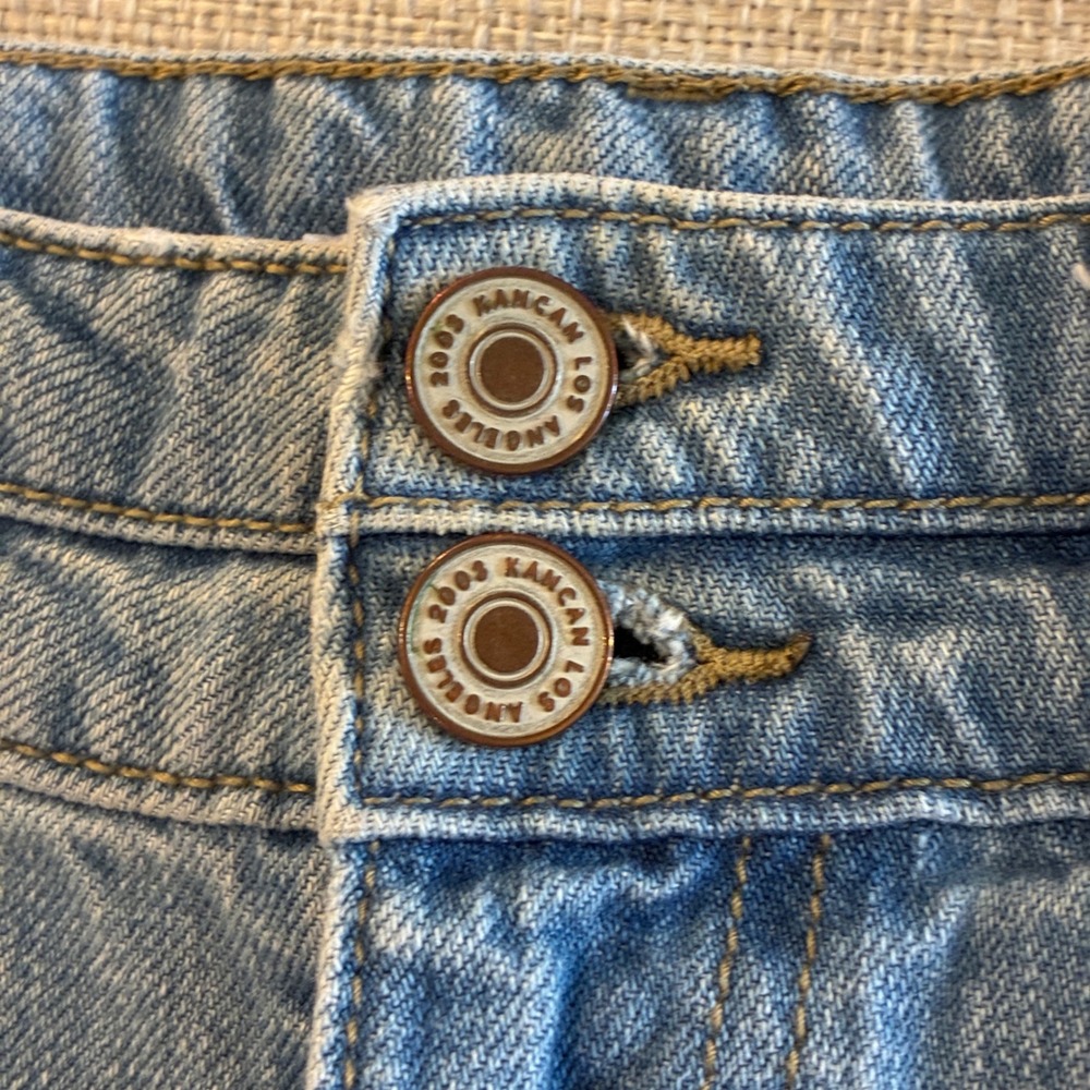 KanCan Distressed Denim Shorts Women 5/26 Blue High Rise Frayed Raw Hem KC8560NL - Picture 2 of 10